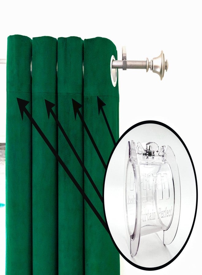Curtain Perfect فواصل ستائر سهلة التركيب (صغيرة) - مُشكّلات ستائر - فواصل ستائر - عبوة من 8 قطع - بلاستيك شفاف - خاصية التركيب بمشبك - تُحسّن ديكور المنزل - إكسسوارات - Image 2